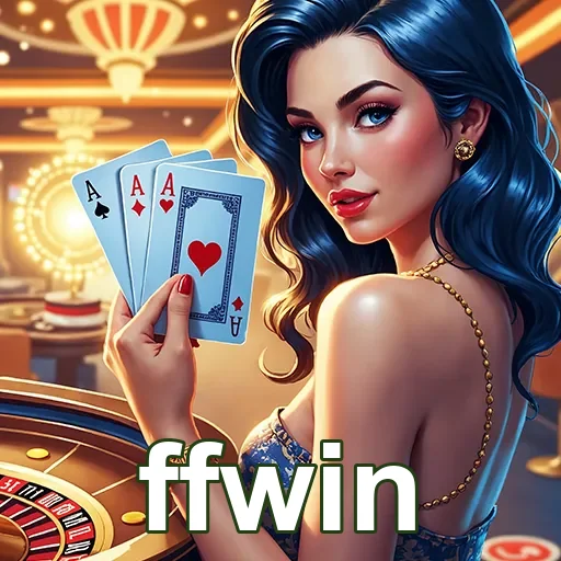 Jogadora em um cassino utilizando cartas, representando a experiência no site ffwin.